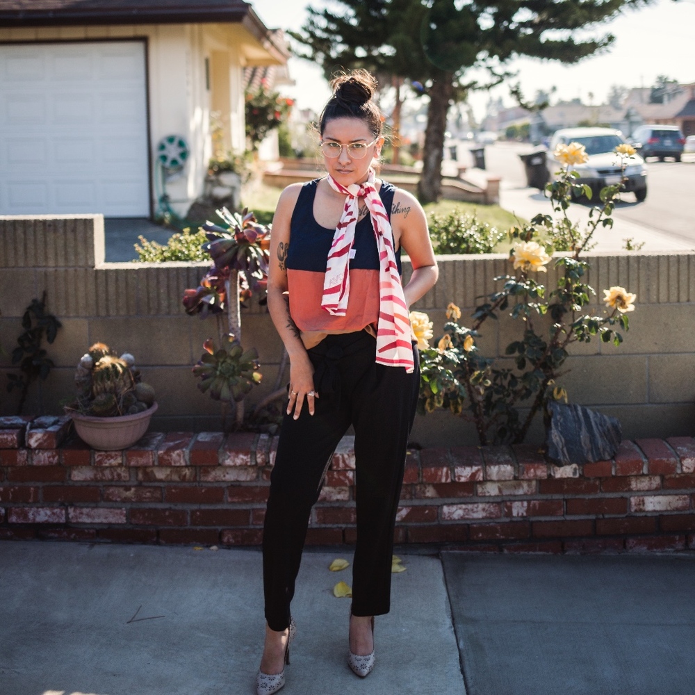 Tri-Color Dressy Tank Top